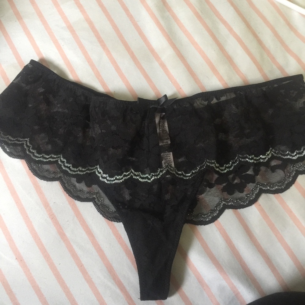 Victoria Secret Black Lace Panty